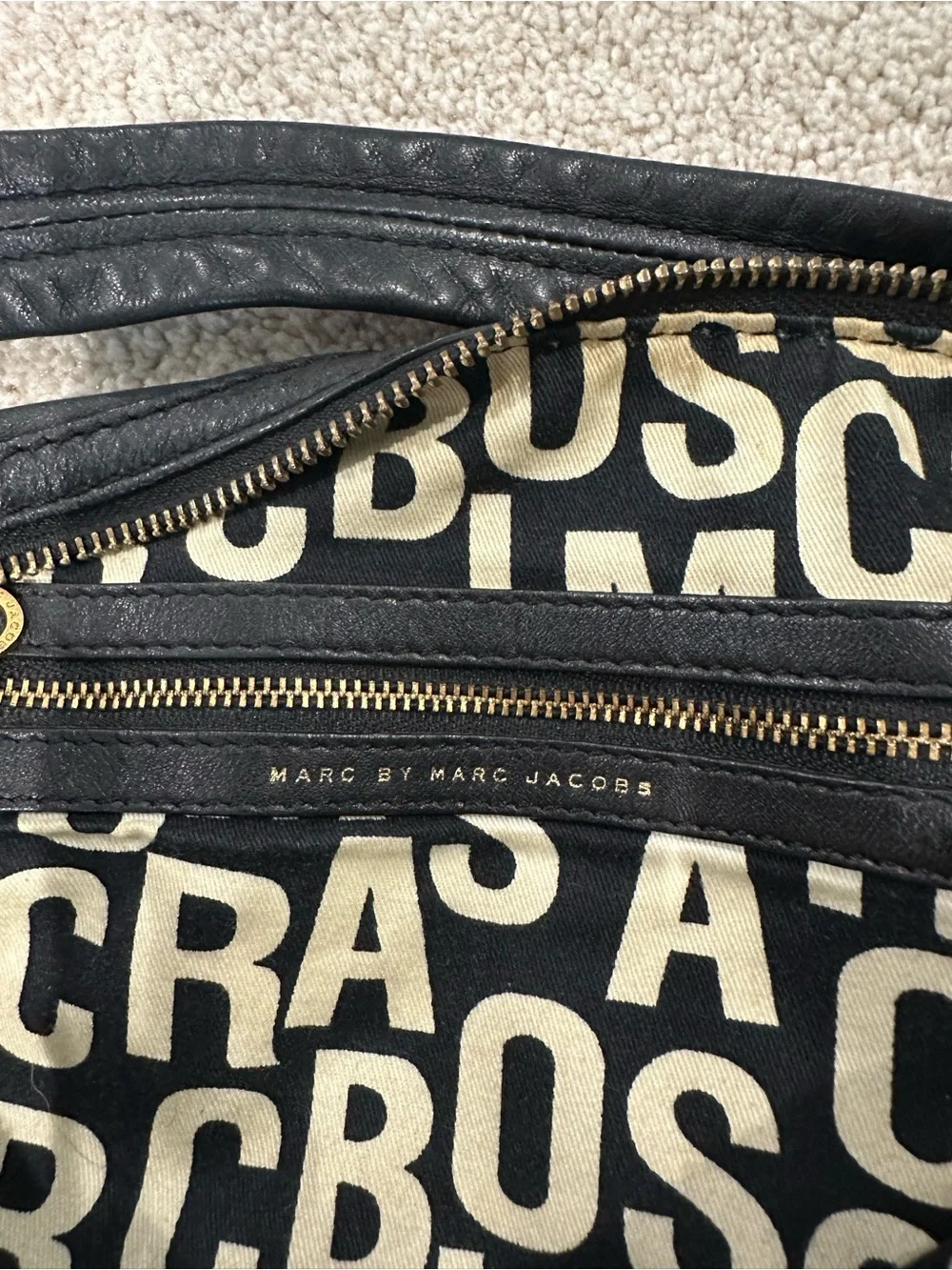 Marc Jacobs Black Leather Shoulder Bag